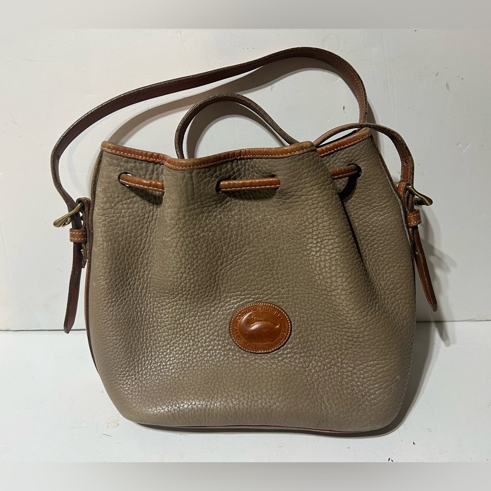 Dooney & Bourke Beige Small Drawstring Bag